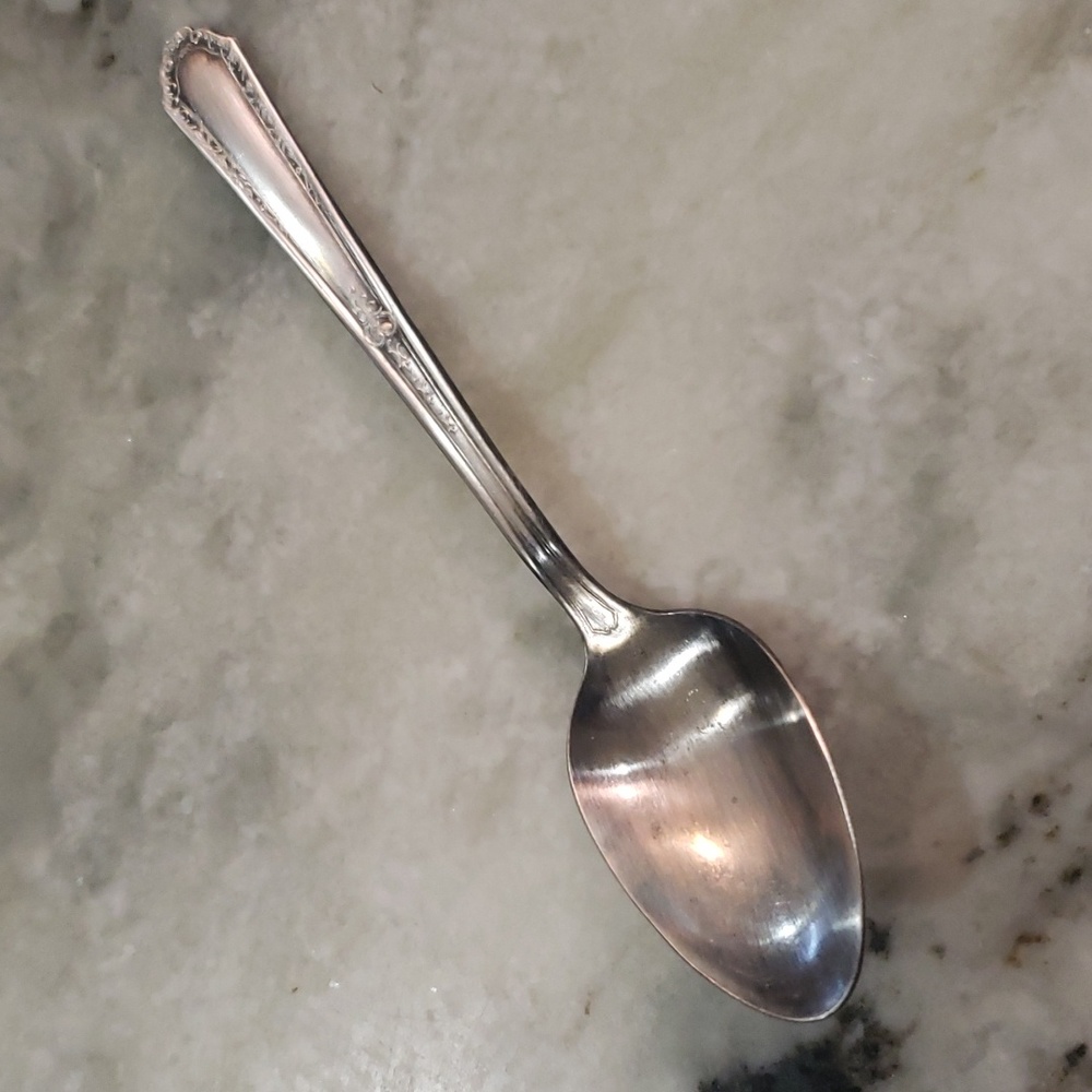 Old Vintage or Antique flatware Marianne Silver Plate Spoon Kitchen Collectible